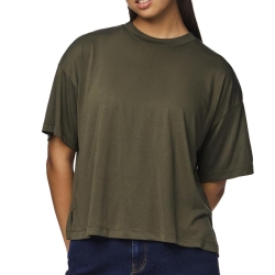 T-Shirt Kaki Femme Pieces Nora