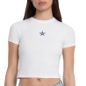 T-shirt Blanc Femme Guess Baby Emb St