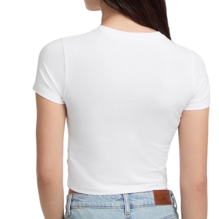 T-shirt Blanc Femme Guess Baby Emb St