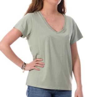 T-shirt Vert Femme Teddy Smith Mia