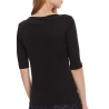 T-Shirt Noir Femme Calvin Klein Jeans Half Supima Boat