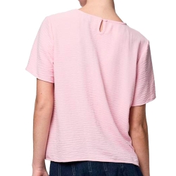 T-Shirt Rose Femme Pieces Pcanna
