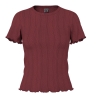 T-Shirt Bordeaux Femme Pieces Marie