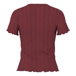 T-Shirt Bordeaux Femme Pieces Marie