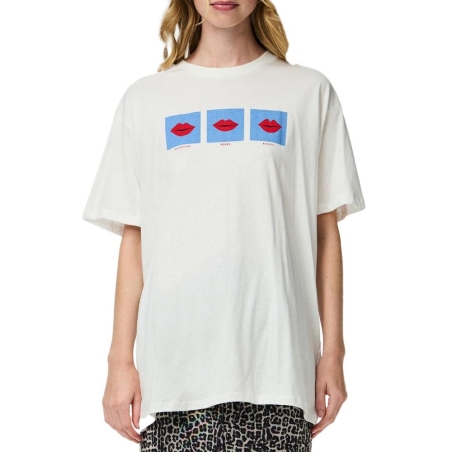 T-Shirt Blanc Femme Pieces Jonlyn