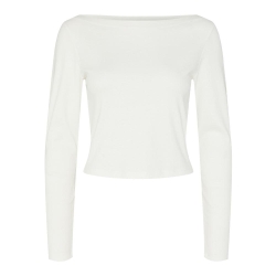 T-Shirt Manches Longues Blanc Femme Pieces Minna