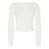 T-Shirt Manches Longues Blanc Femme Pieces Minna