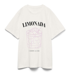 T-Shirt Blanc/Rose Femme Vero Moda Fomille