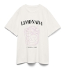 T-Shirt Blanc/Rose Femme Vero Moda Fomille