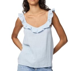 Top Bleu Femme Pieces Astina