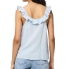 Top Bleu Femme Pieces Astina
