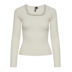 T-Shirt Manches Longues Blanc Femme Pieces Kalu