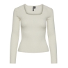 T-Shirt Manches Longues Blanc Femme Pieces Kalu