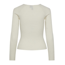 T-Shirt Manches Longues Blanc Femme Pieces Kalu