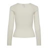 T-Shirt Manches Longues Blanc Femme Pieces Kalu