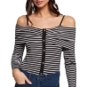 T-Shirt Manches Longues Noire/Blanche Femme Morgan TROPEZ