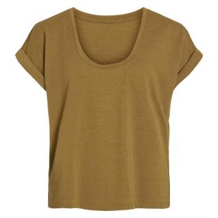 T-Shirt Marron Femme Vila Luxi