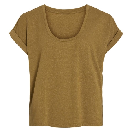 T-Shirt Marron Femme Vila Luxi