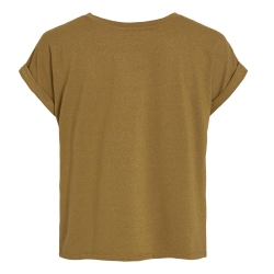 T-Shirt Marron Femme Vila Luxi