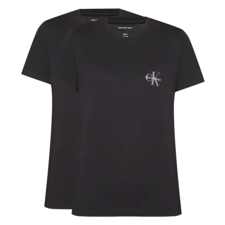 Lot de 2 T-Shirt Noir Femme Calvin Klein Jeans Mono logo