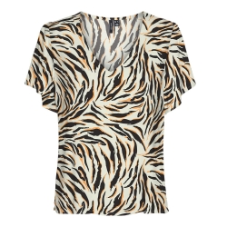 T-Shirt Blanc/Noir Femme Vero Moda Easy Joy