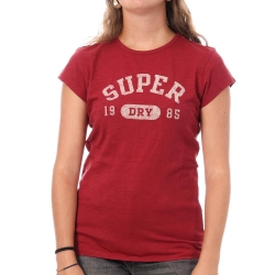 T-Shirt Rouge Femme Superdry Athletic