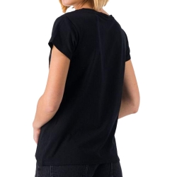 T-shirt Noir Femme Teddy Smith Mia