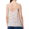 Débardeur Blanc/Rose à Motifs Femme Nova