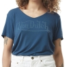 T-shirt Bleu Femme Von Dutch Slub M