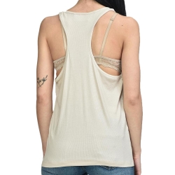 Débardeur Beige Femme JJXX Fleur