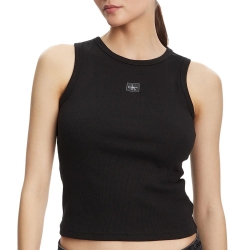 Débardeur Noir Femme Calvin Klein Jeans A Woven Label