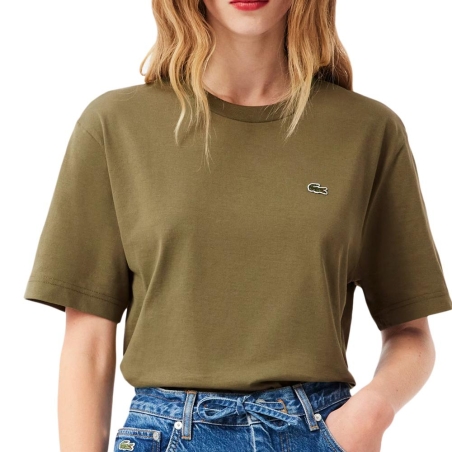 T-shirt Kaki Femme Lacoste TF7215