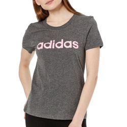 T-Shirt Gris/Rose Femme Adidas DX2546
