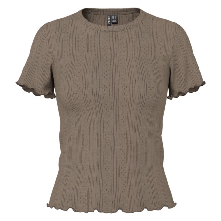 T-Shirt Gris Femme Pieces Marie