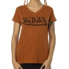T-shirt Orange Femme Von Dutch Slub