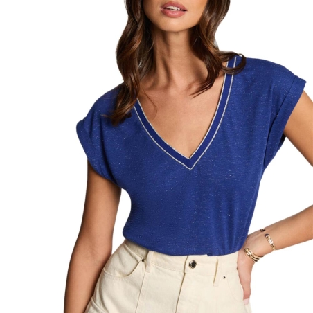 T-Shirt Bleu Femme Morgan Fantaisie