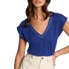 T-Shirt Bleu Femme Morgan Fantaisie