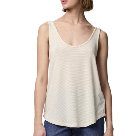 Débardeur Beige/Doré Femme Pieces Billo