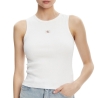Débardeur Blanc Femme Calvin Klein Jeans A Woven Label