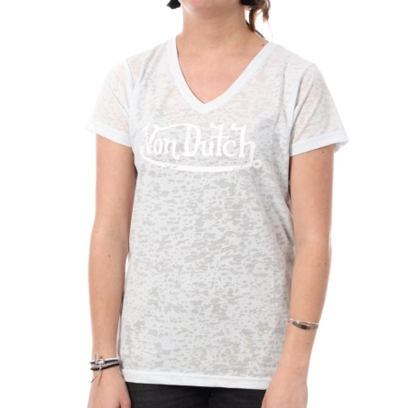 T-shirt Bleu Clair Femme Von Dutch Classic