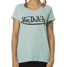 T-shirt Turquoise Femme Von Dutch Slub SA