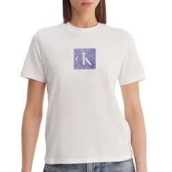 T-Shirt Blanc Femme Calvin Klein Jeans Monog