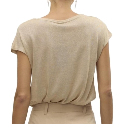T-Shirt Beige Femme Vero Moda Sarah