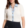 Polo Écru/Bleu Femme Morgan Fantaisie