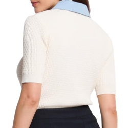 Polo Écru/Bleu Femme Morgan Fantaisie