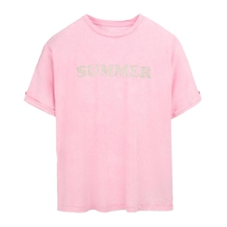 T-Shirt Rose Femme Teddy Smith Glitter