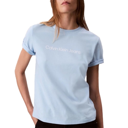 T-Shirt Bleu Femme Calvin Klein Jeans LV047C912G