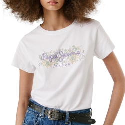 T-shirt Blanc Femme Pepe jeans Ava