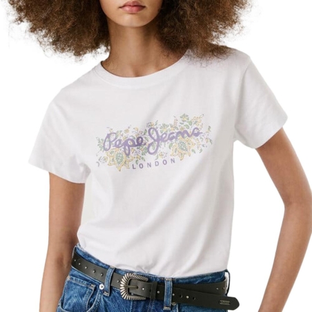 T-shirt Blanc Femme Pepe jeans Ava