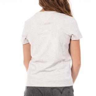 T-Shirt Gris Clair Femme Tommy Hilfiger Linear